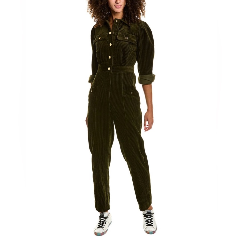 Sandro Paquita Long Sleeve Corduroy Jumpsuit